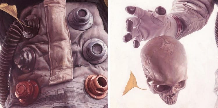 Jeremy Geddes surreal realism skull painting 