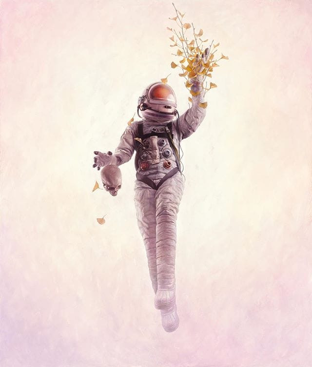 Jeremy Geddes surreal realism astronaut painting 