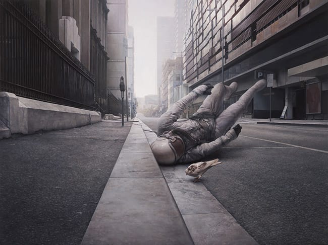 Jeremy Geddes surreal realism astronaut painting 