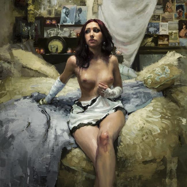 Jeremy Mann nude figurative painting 