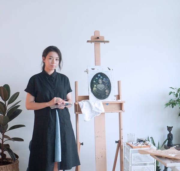 Amy Sol in her studio 