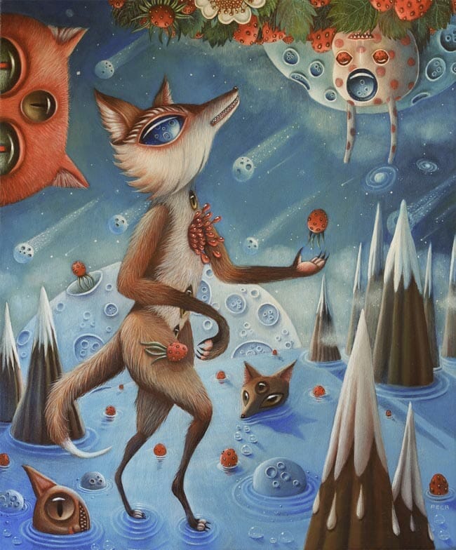 Peca pop surrealism animal creature painting 