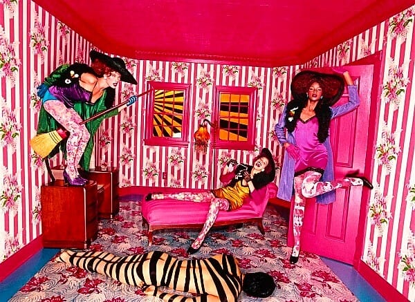 David LaChapelle Milla Jovovich Witches Broom Stripes