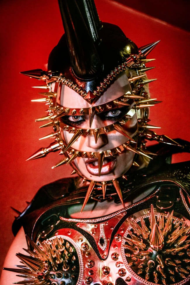 Gina Harrison- James Cecilio spikes wearable art 