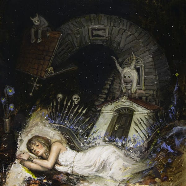 Nadezda, "Good Night", oil on panel