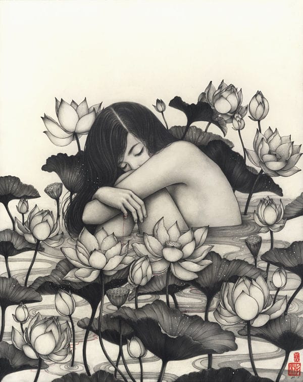 Stella Im Hultberg floral woman painting