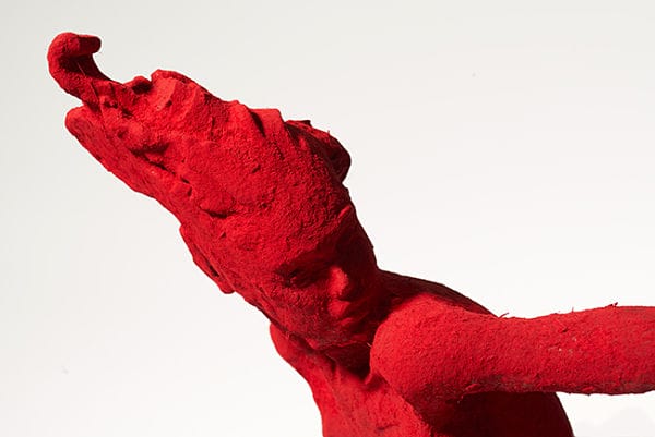 J Louis red pigment sculpture 