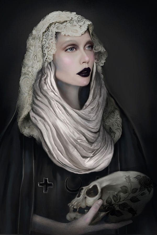 Juliana Loomer skull keeper dark art digital painting 