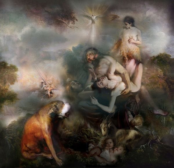 Iva Troj Darling Sod Diptych - Left painting 