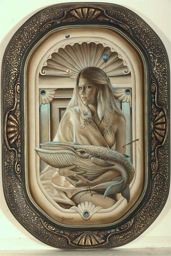 Mark Garro Blue Painting trompe l'oeil