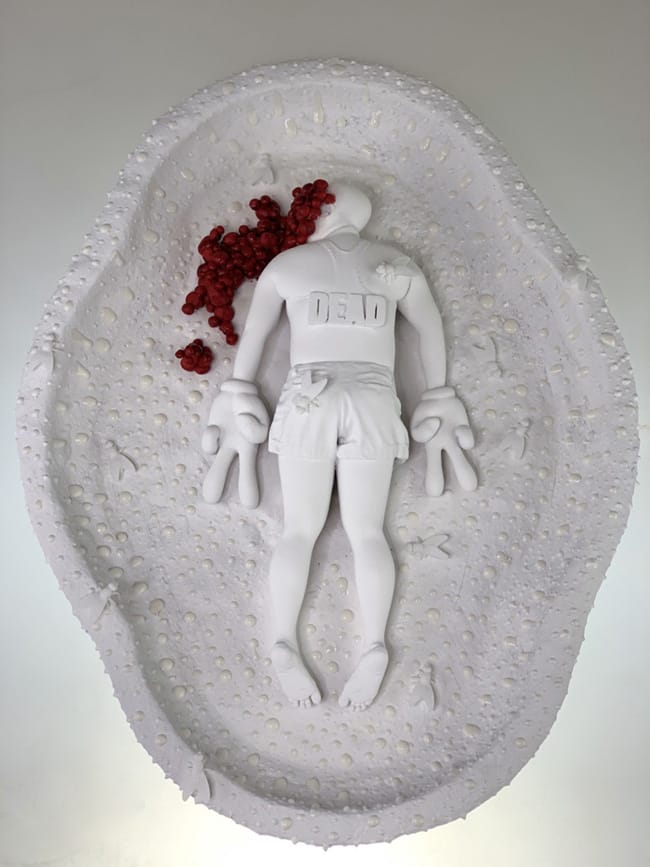 Ciane Xavier surreal dead figurative sculpture 