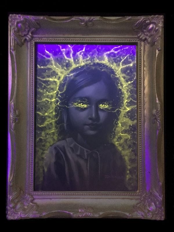 Dienzo Agnes Spookhaus black light "SPOOKHAUS!" painting 