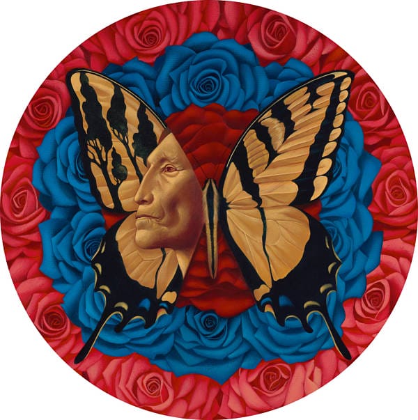 Gustavo Rimada "Ancestor" vibrant contemporary portrait at Haven Gallery 