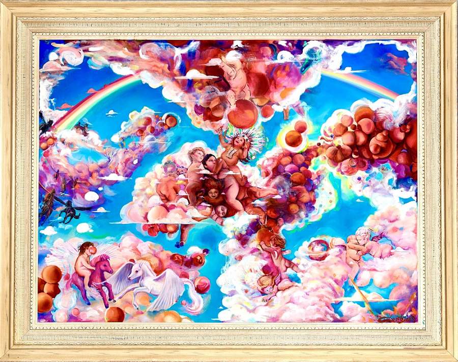 Sergio Barrale surreal angel cloud painting 