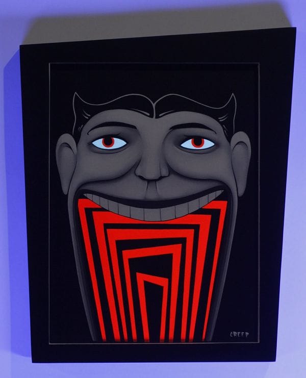 The Creep Spookhaus black light "SPOOKHAUS!" painting 