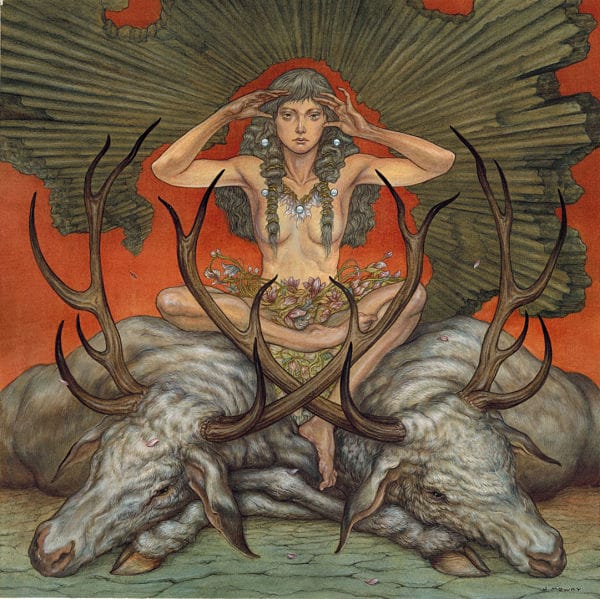 Jason Mowry"The Vessel Rose up from Wonder" surreal nude art watercolor