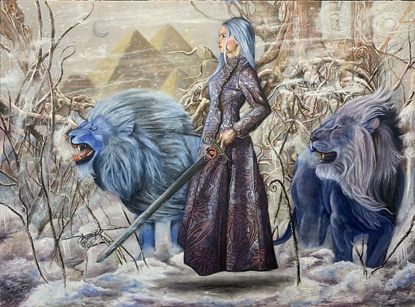 Joseph Weinreb surreal winter painting Modern Eden x Haven exhibition 