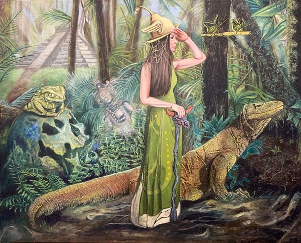 Joseph Weinreb "The Quest" surreal painting Modern Eden x Haven exhibition 