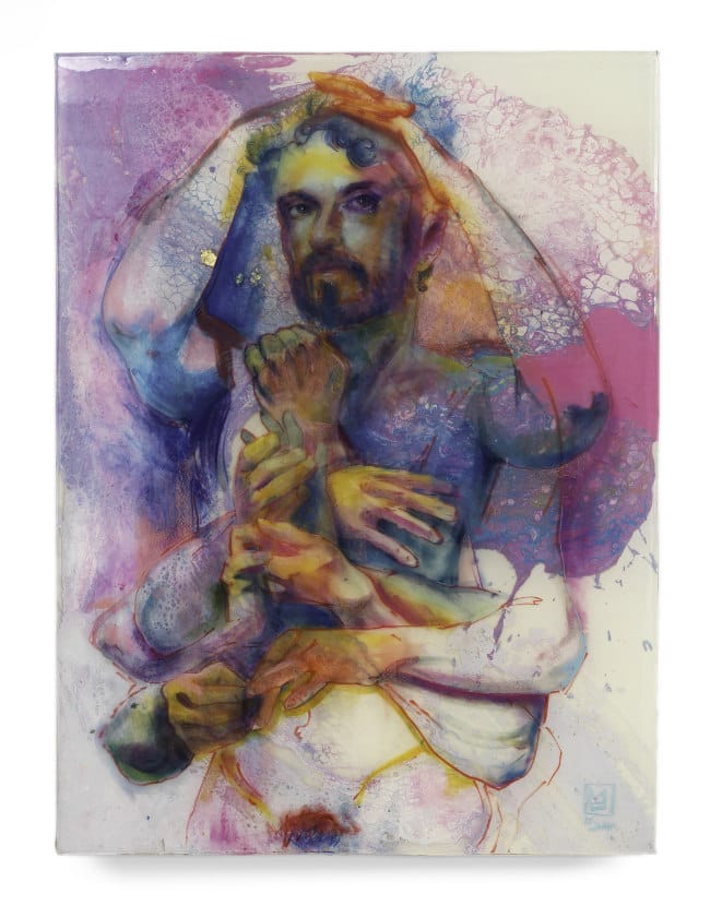 Marc Scheff mixed media resin portrait Scope Miami