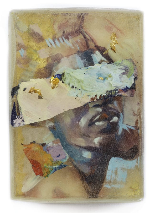 Marc Scheff mixed media resin portrait Scope Miami