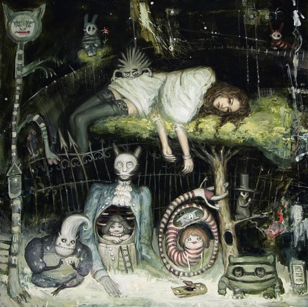 Nadezda "Under My Sleeping Tree" surreal painting