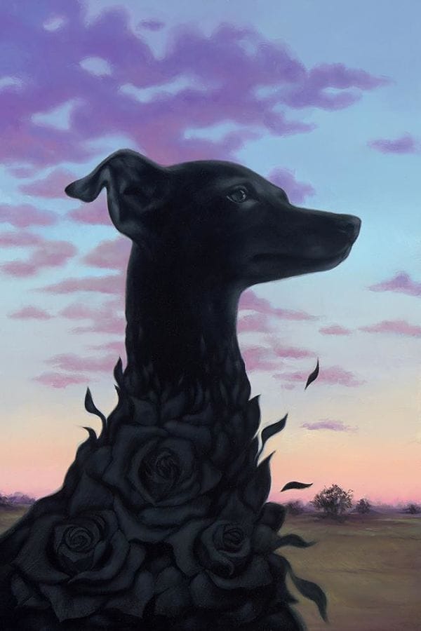 Modern Eden x Haven Syd Bee "Bitter Blooms 1" dog portrait 