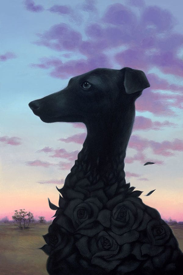 Modern Eden x Haven Syd Bee "Bitter Blooms 2" dog portrait 