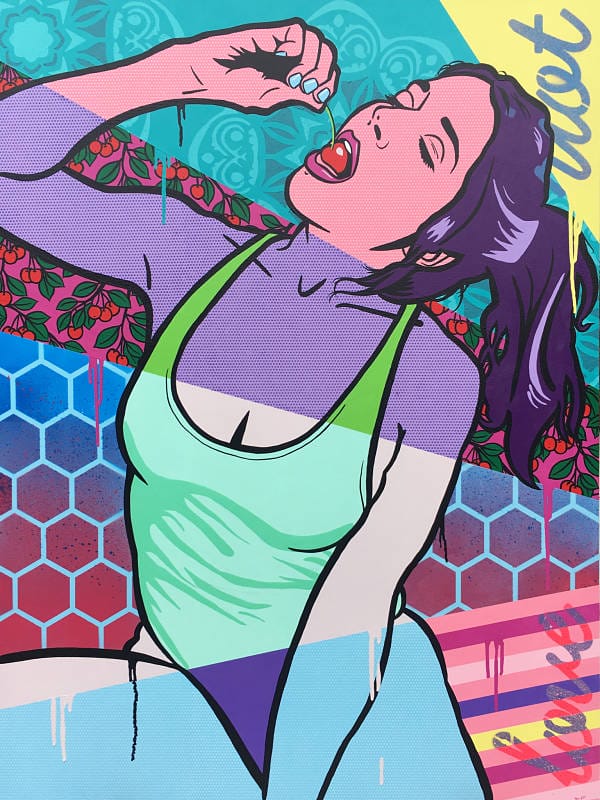 Dan Litzinger Heroine Junkie cherry painting 