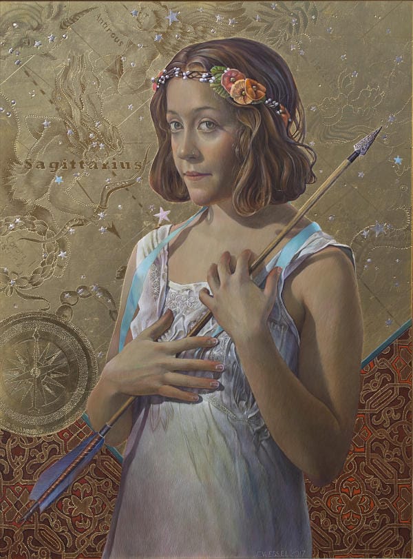 Fred Wessel The Constellation Sagittarius surreal painting PoetsArtists 
