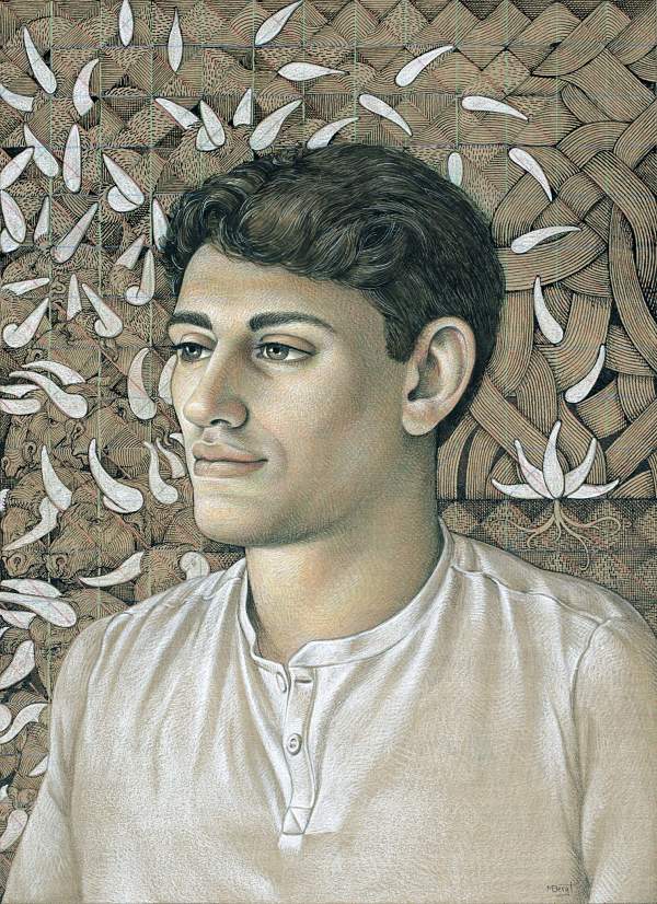 Michael Bergt Weaving Your Way portrait contemporary realism 