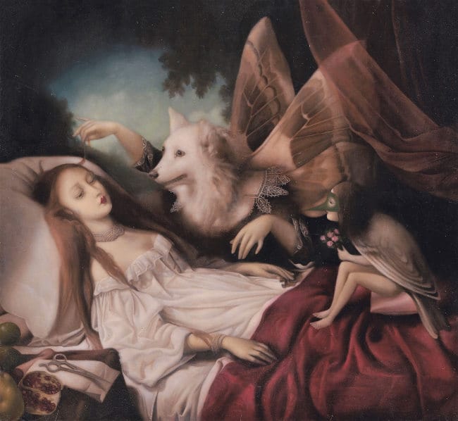 Stephen Mackey wolf angel and lady