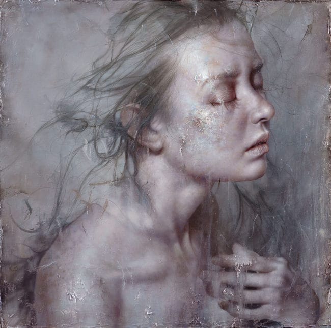 Lo Chan Peng - The Rain portrait painting 