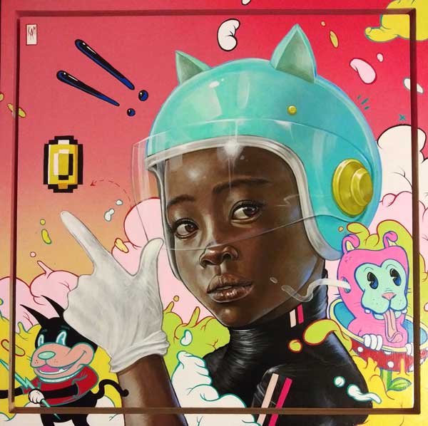 Kayla Mahaffey pop surrealism portrait painting 