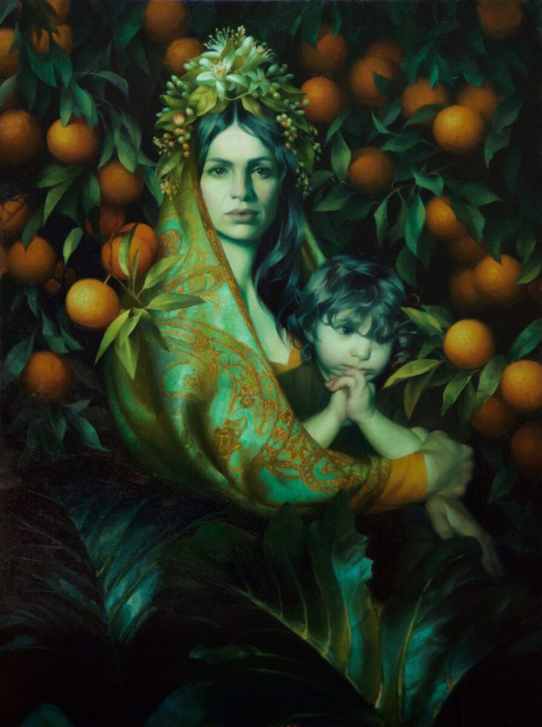 Adrienne Stein goddess and child painting