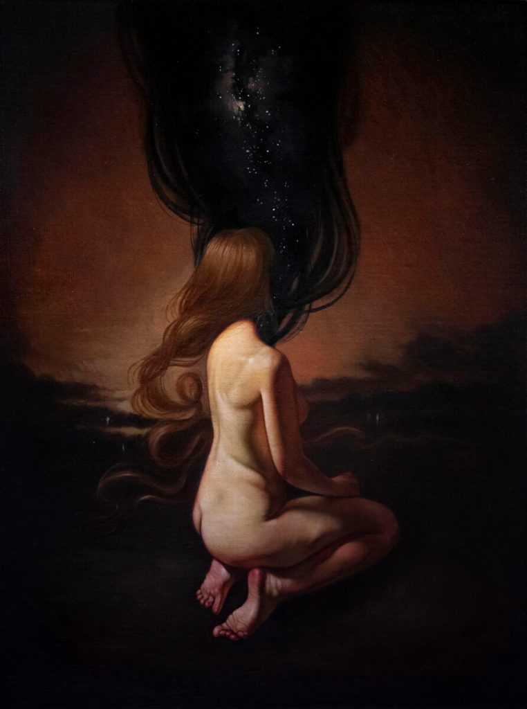 Ania Tomicka surreal nude painting Modern Eden Gallery New Growth exhibition 