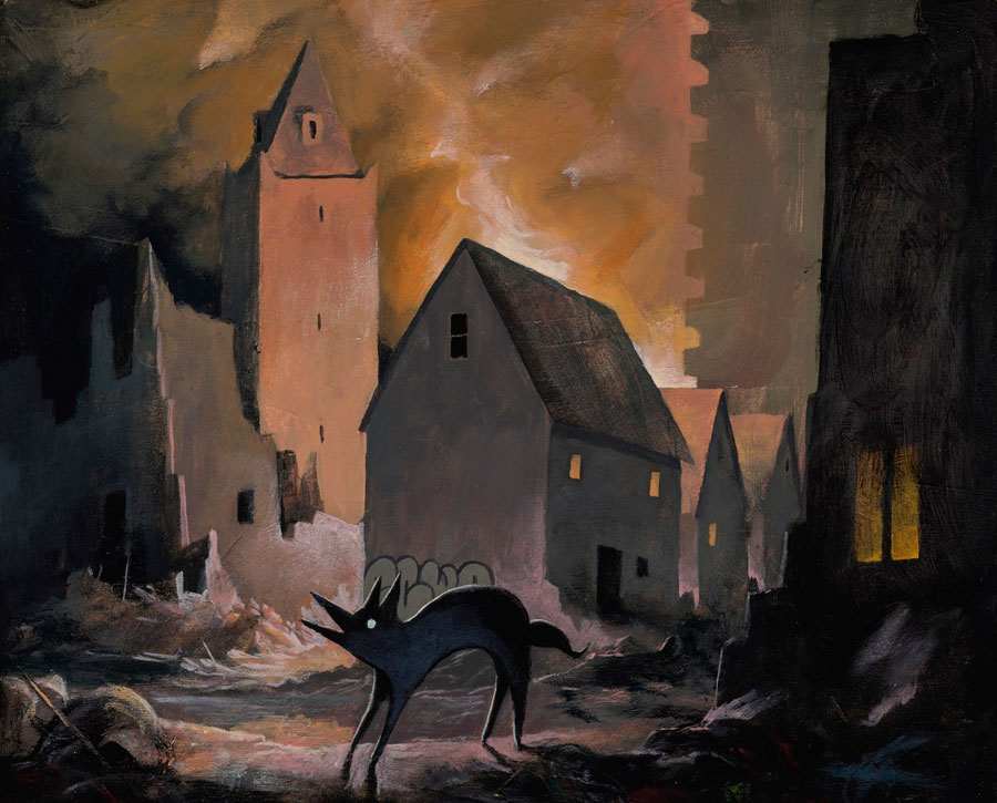 Giorgiko - Fire Light surreal painting