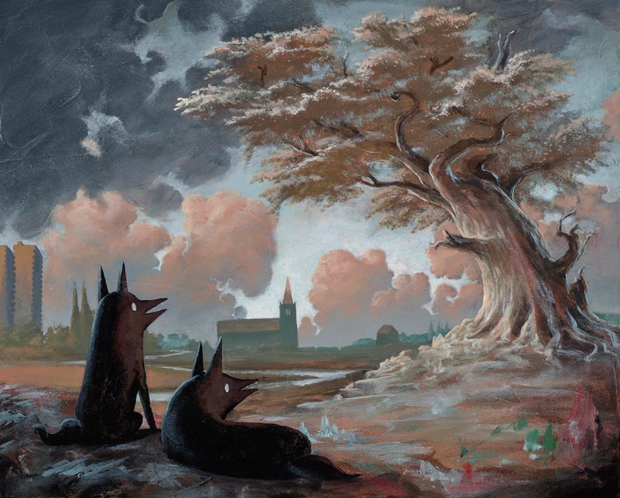 Giorgiko - Rustling Leaves surreal painting