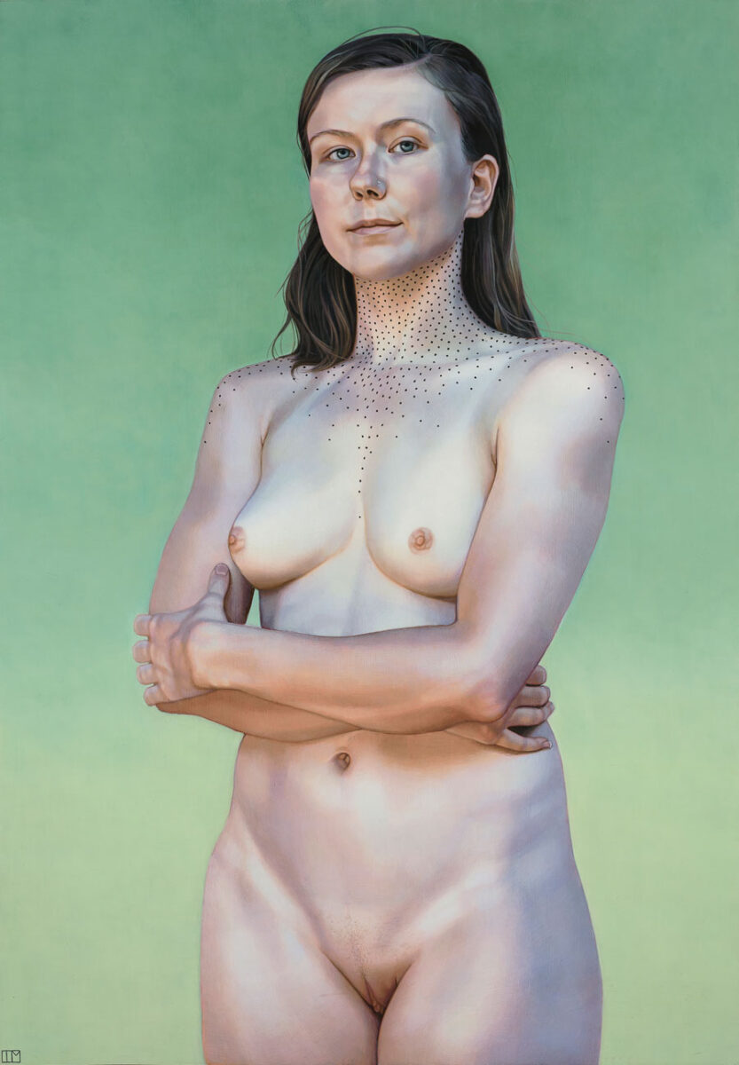 Teagan McLarnen - "Get Comfortable with the Uncomfortable" figurative painting