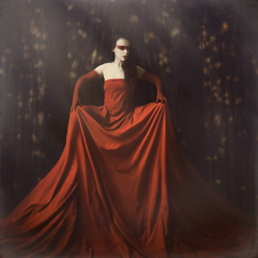 Jen Kiaba red dress fireflies
