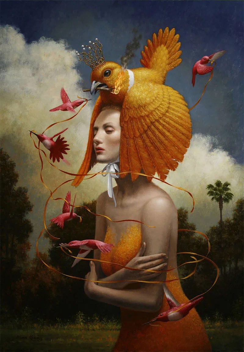 Steven Kenny surreal painting The Ribbons 