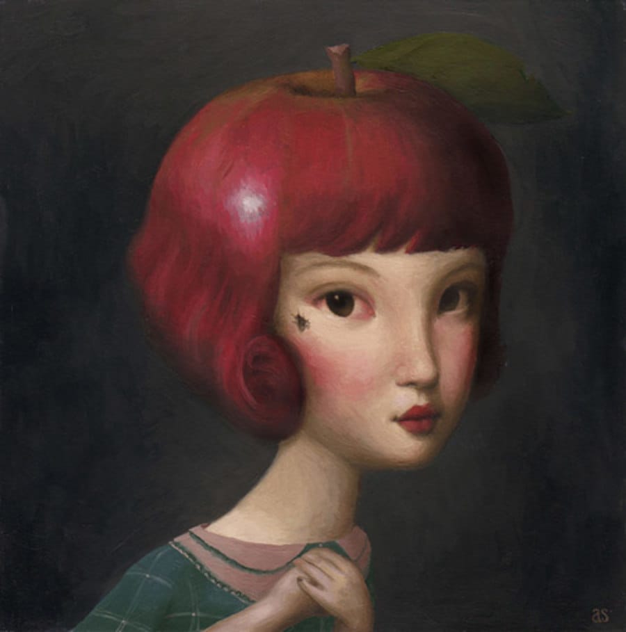 Aniela Sobieski apple head portrait