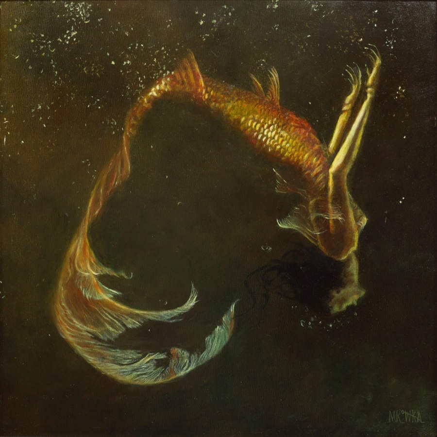 Michelle Mrowka golden mermaid