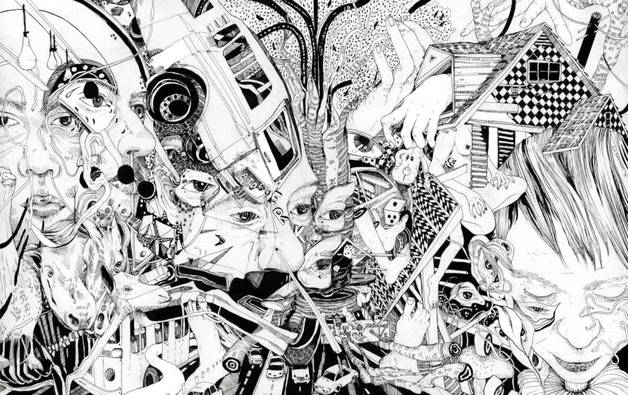 Eva Redamonti freeway surreal illustration