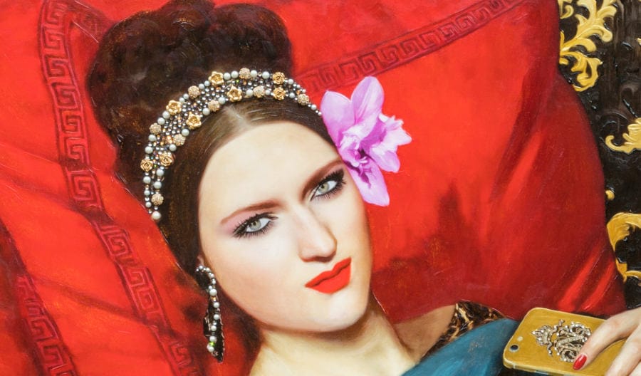 Antonio Del Prete close up portrait painting