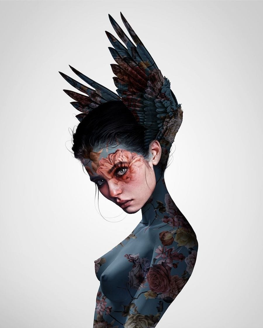 laura h rubin digital portrait hybrid creature