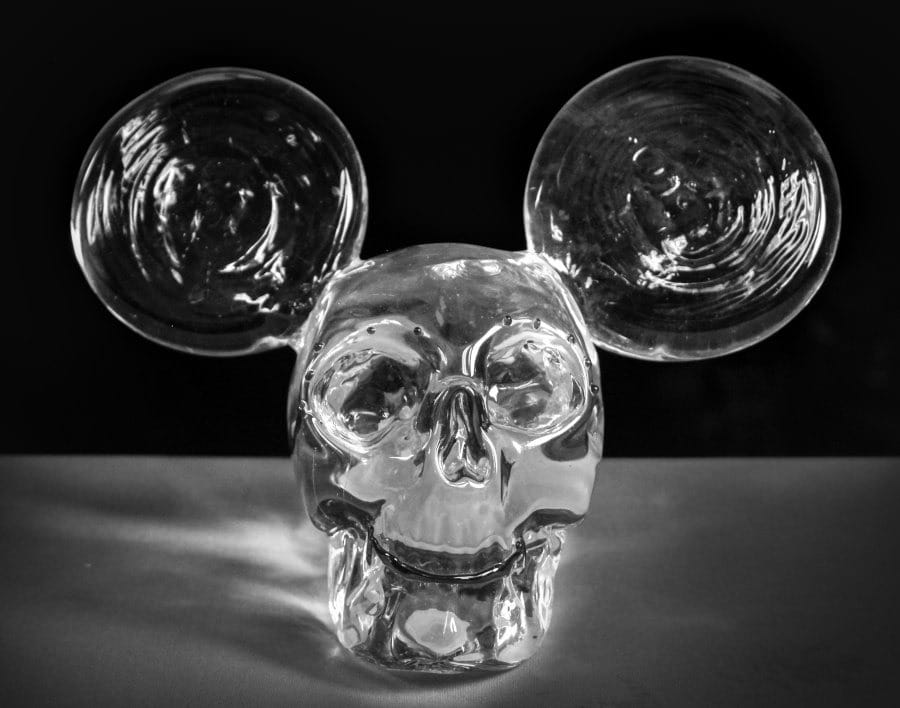 Mickey Mori glass Disney sculpture