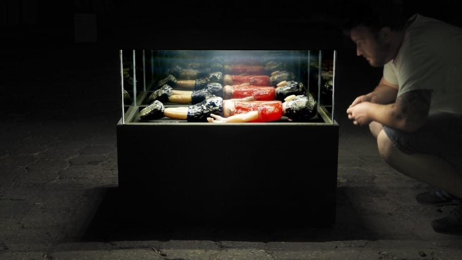 John Moran boy sculpture illusion