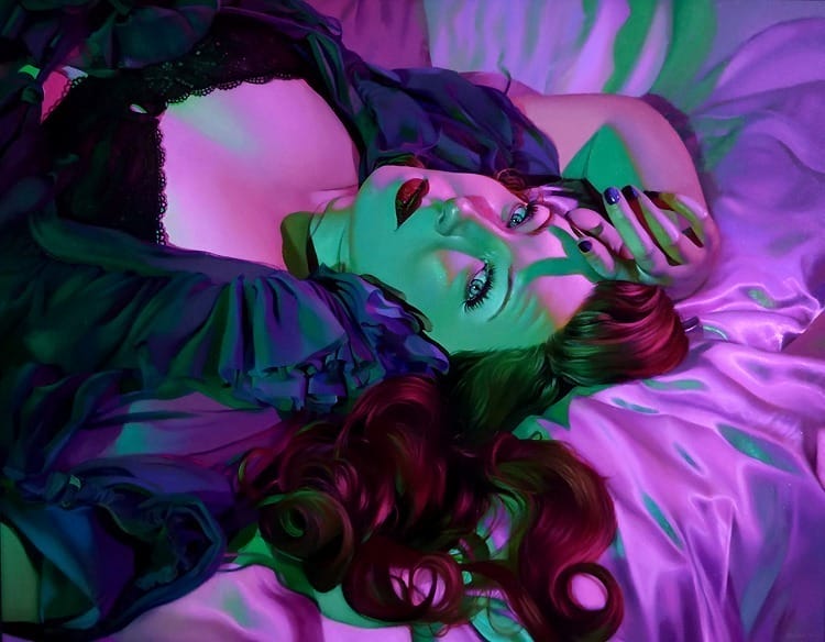 Rachael Bridge woman on bed 