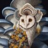 Jon Ching, owl, painting