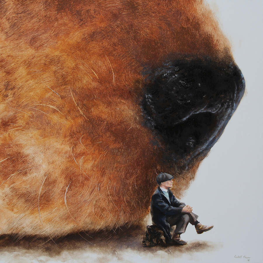 Rudolf Kosow dog painting